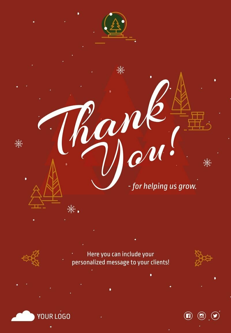 Holiday Thank You Flyer