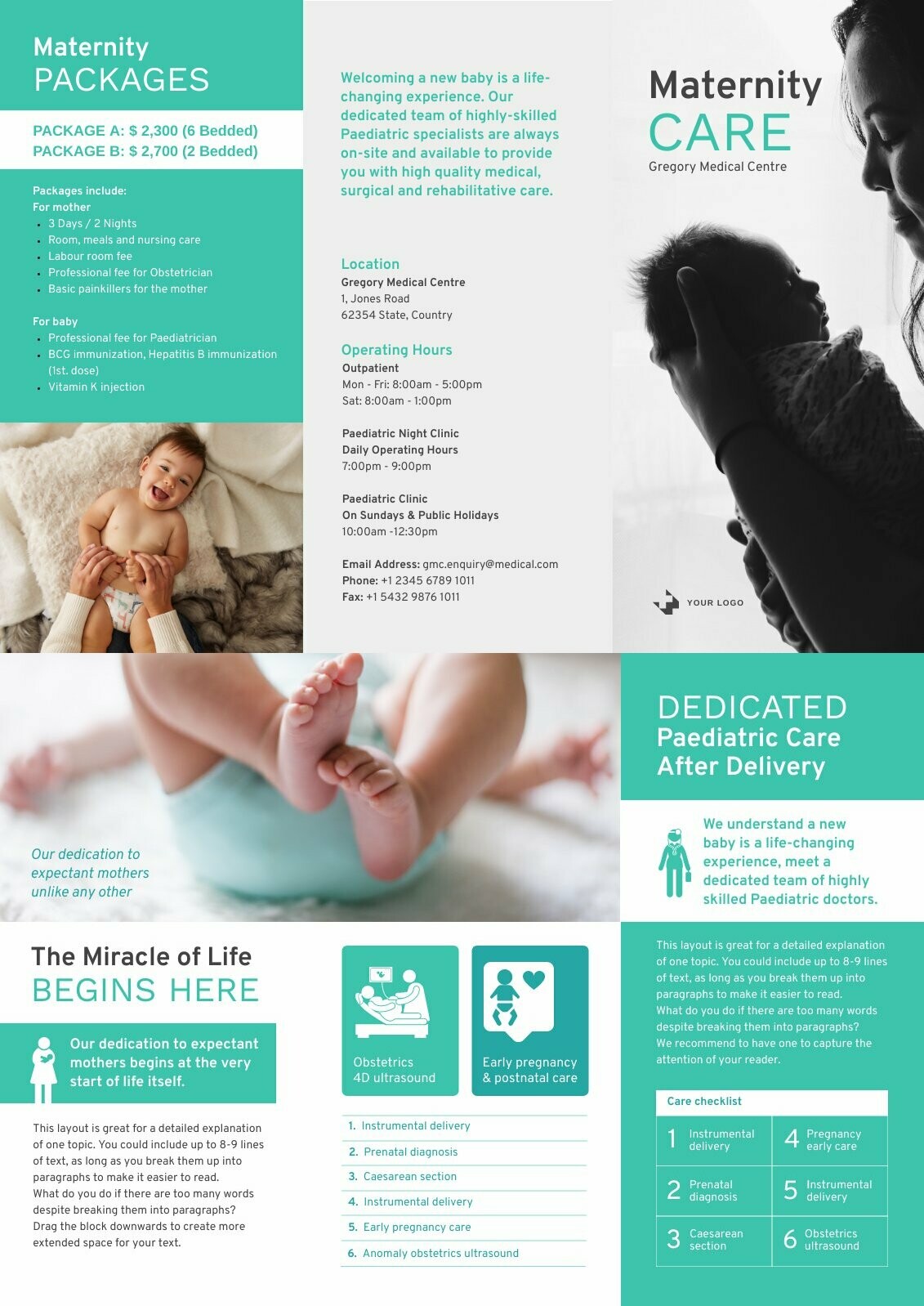 Maternity Trifold Brochure