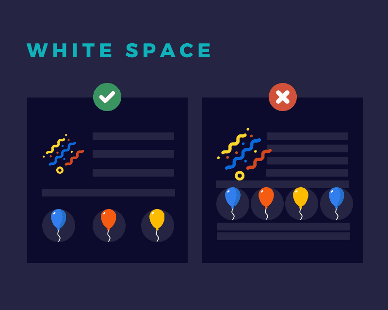 design principle - whitespace, whitespace and layouts