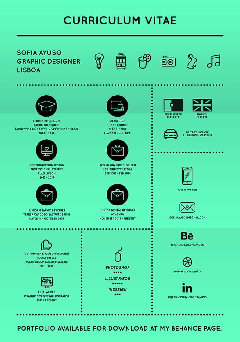 graphic designer infographic cv, creative infographic resume template