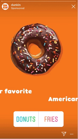 Dunkin Instagram Ad
