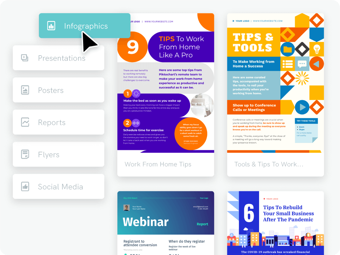 Infographic benefit template library