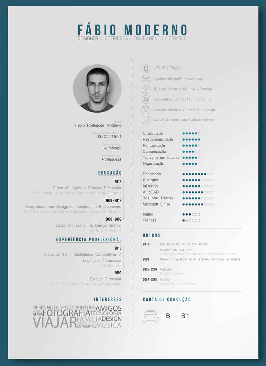 clean graphic resume example