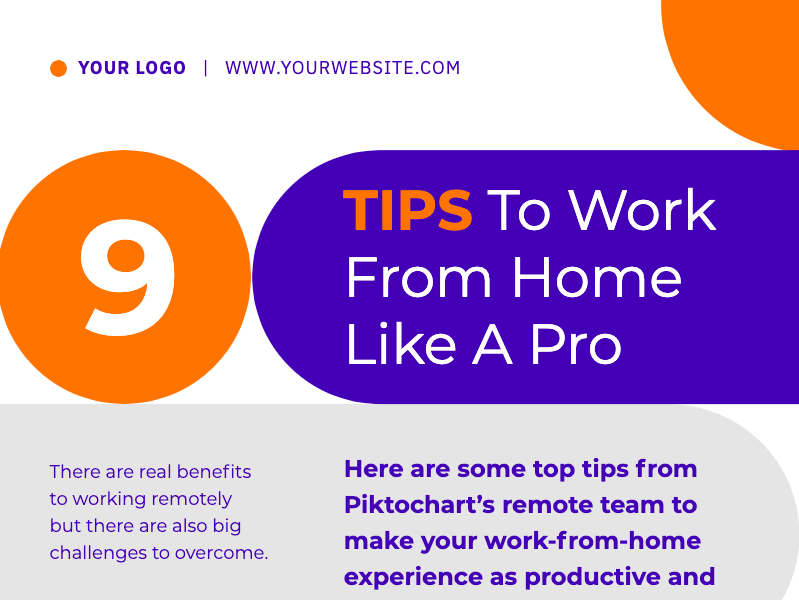 remote working tips infographic