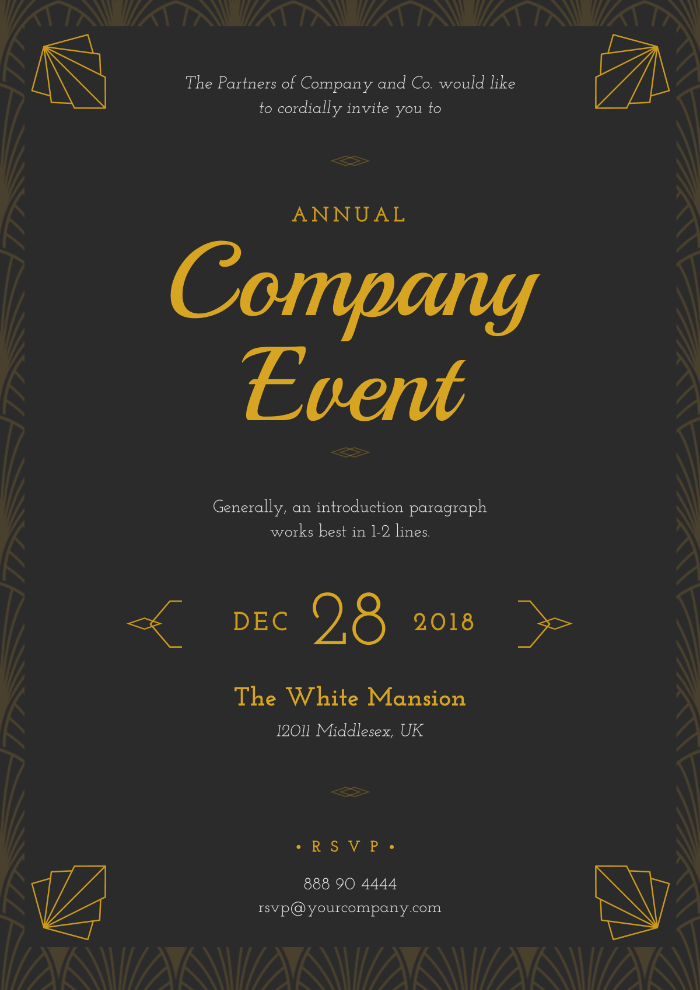Company event poster
