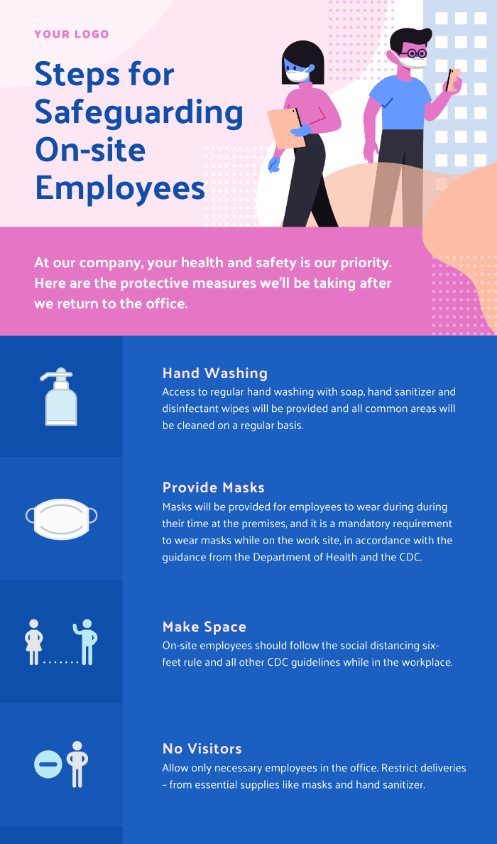 New Normal On-site Safety Infographic Template